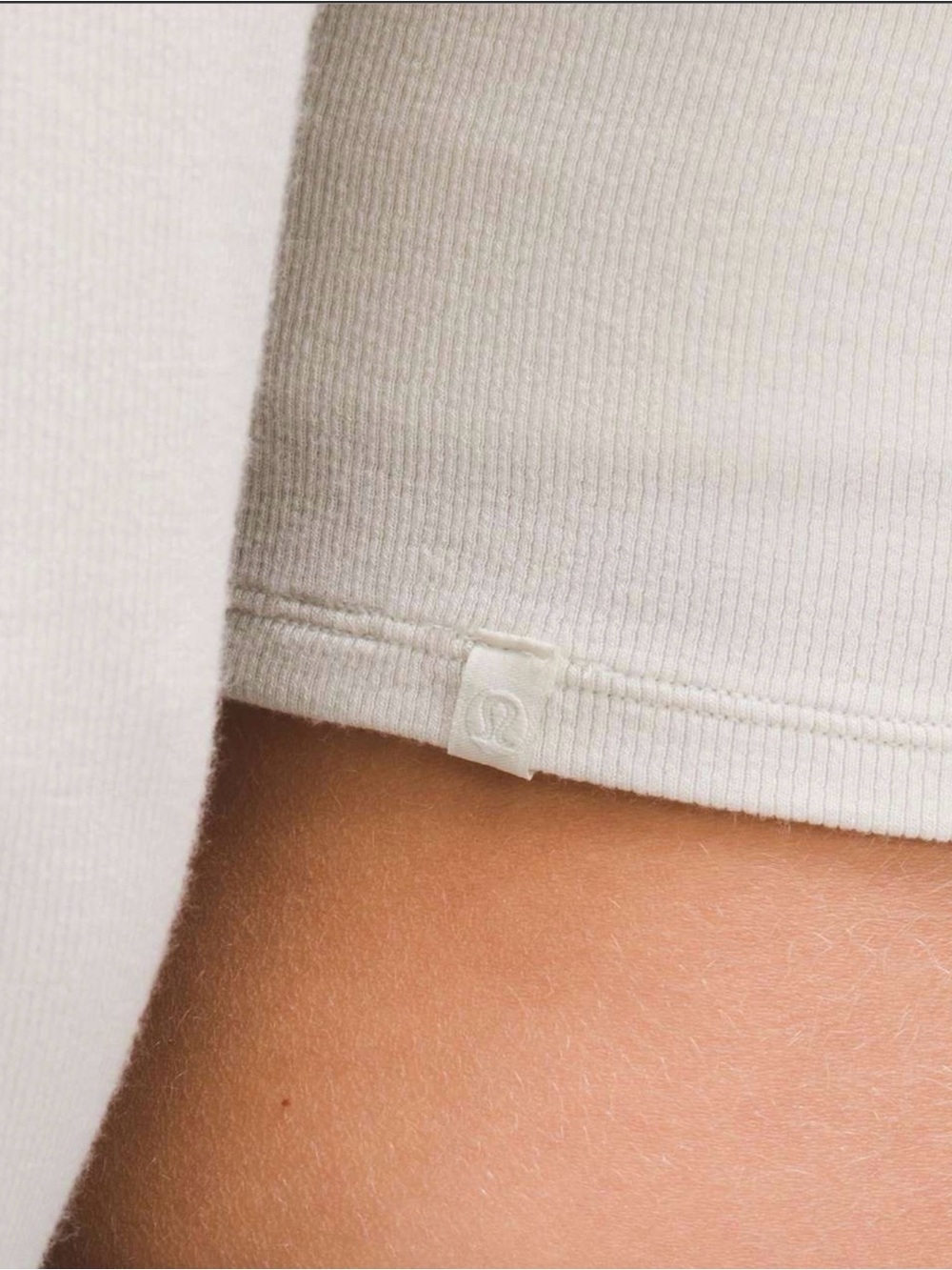 Lululemon Hold Tight Straight-Hem Cropped LS Bone Size 8 NWT - Picture 3 of 6
